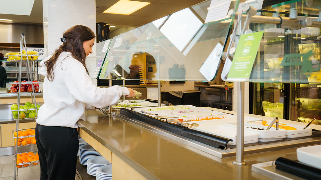 Salad bar in the dining hall