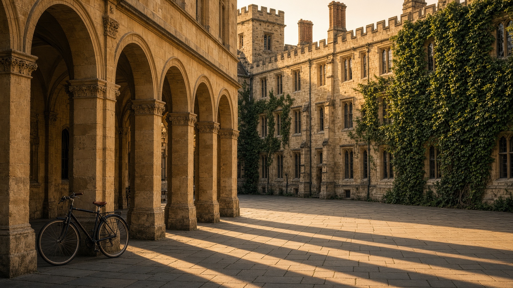 Cambridge college courtyard